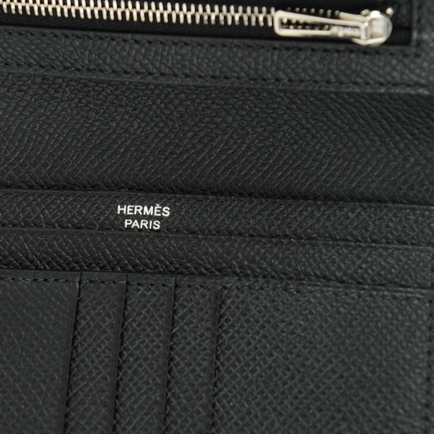 Hermes Epsom Bearn Compact Wallet Black 8 of 10