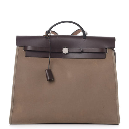 Hermes Toile Vache Hunter Herbag Zip 39 MM Etoupe Ebene 1 of 8