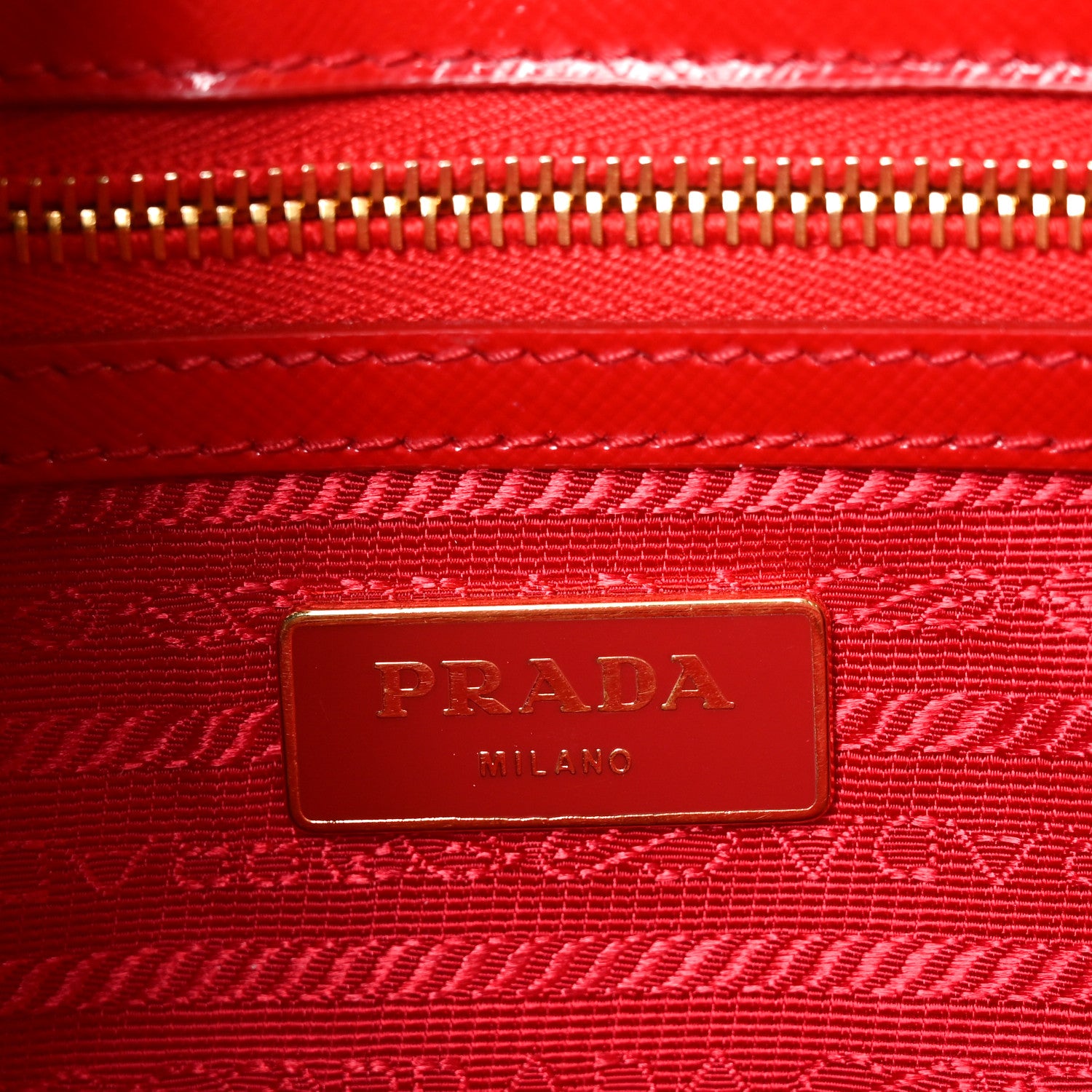 Prada Saffiano Vernice Mini Galleria Double Zip Tote Rosso 6 of 9