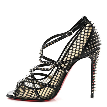 Christian Louboutin Rete Mini Resille Kid Specchio Alarc 100 Pump 36 Black 1 of 9