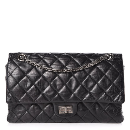 Chanel Metallic Aged Calfskin 2.55 Reissue 226 Flap Black 1 of 8
