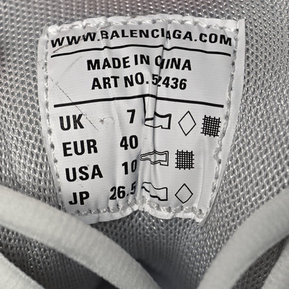 Balenciaga Rubber Mesh Fabric Monocolor Recycled Sole Womens Track Sneakers 40 White 8 of 9