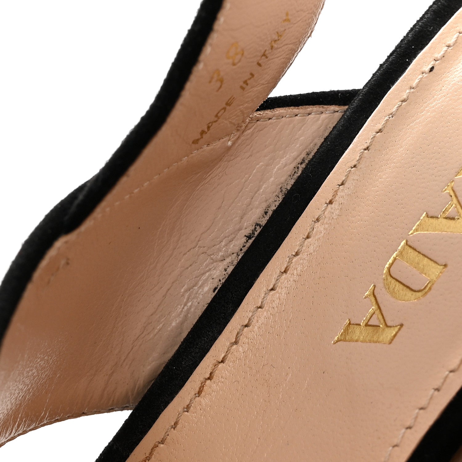 Prada Suede Platform Sandals 38 Black 15 of 15