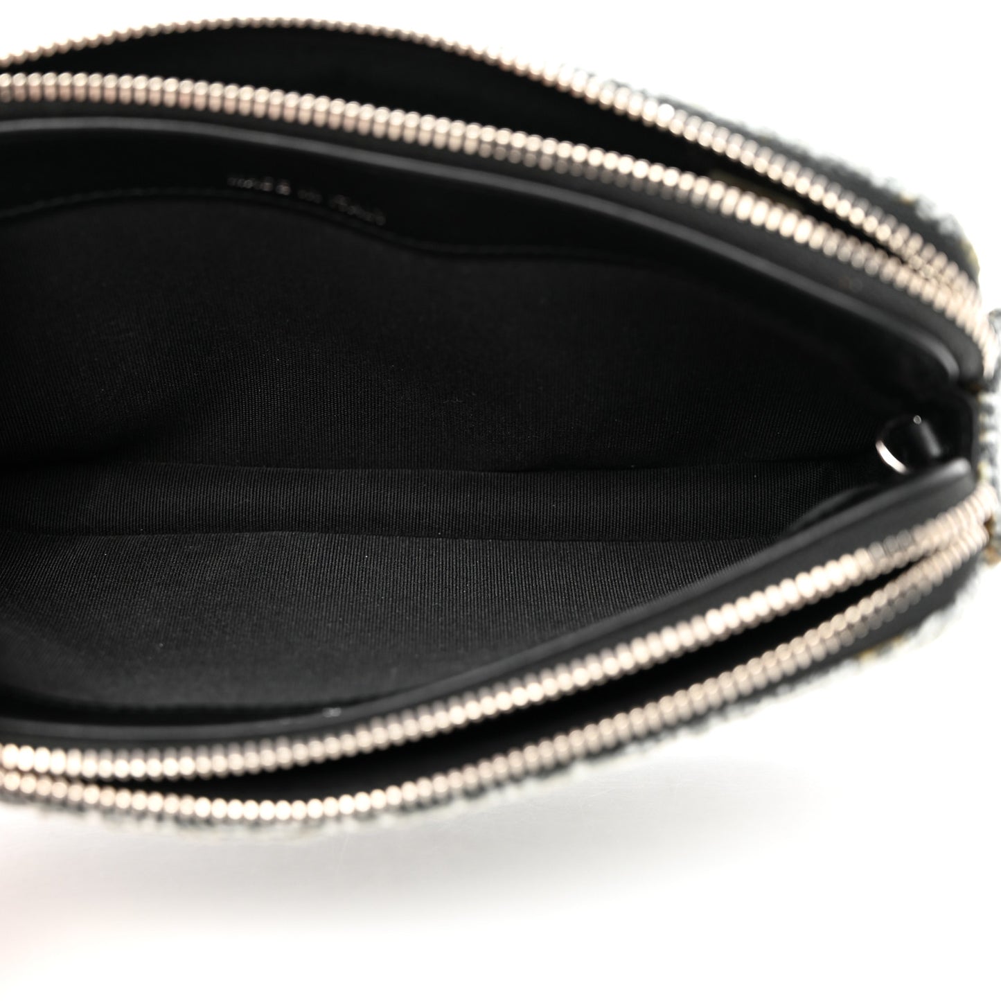 Canvas Small Deauville Clutch With Chain Charcoal