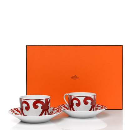 Hermes Porcelain Balcon du Guadalquivir Tea Cup and Saucer Set of 2 10 of 10