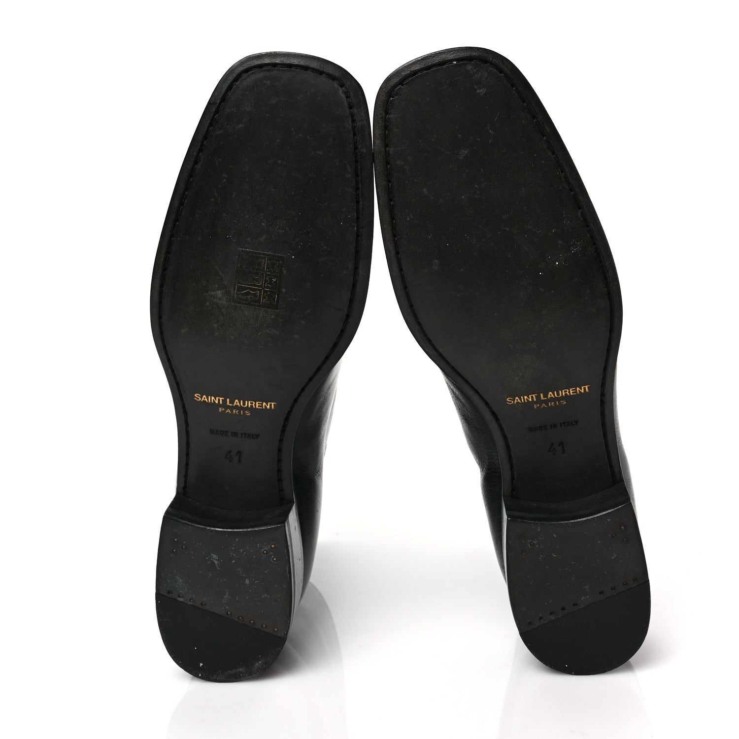 Saint Laurent Calfskin Miles 30 Ankle Boots 41 Black 5 of 10