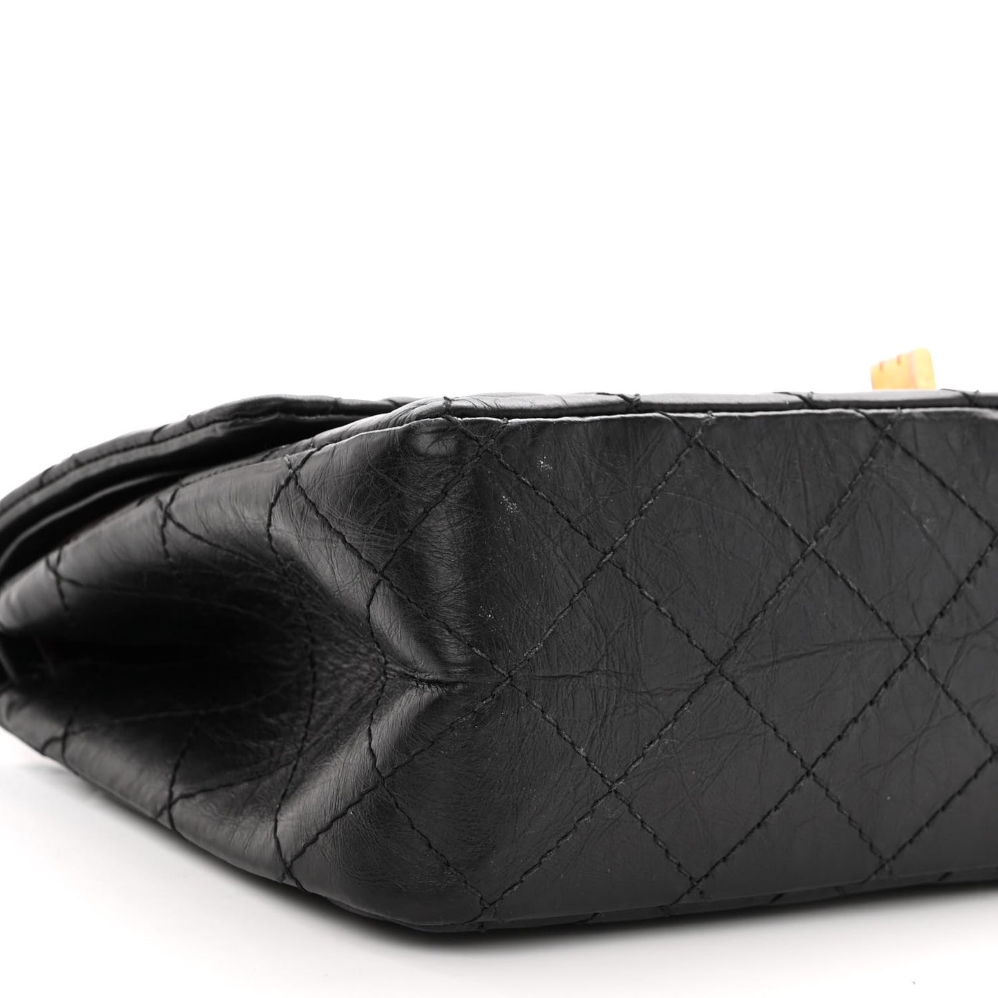 Aged Calfskin Quilted 2.55 Reissue 226 Flap Black