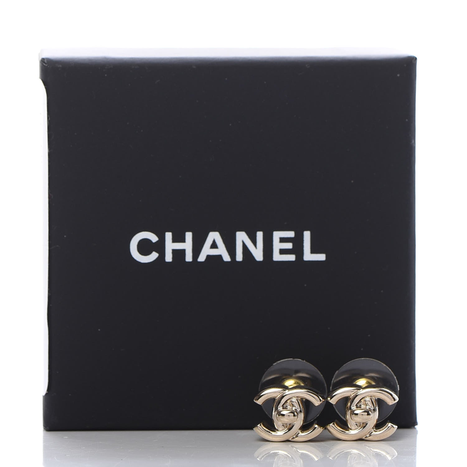 Chanel Metal CC Turnlock Earrings Gold 5 of 5