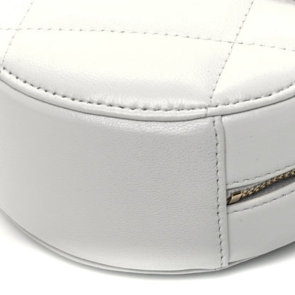 Chanel Goatskin Quilted Chanel 19 Round Clutch With Chain White 9 of 9