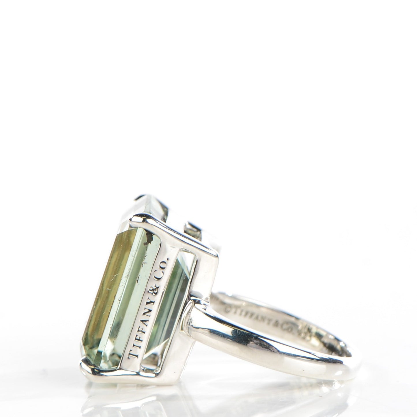 Sterling Silver Green Quartz Sparklers Cocktail Ring Sz 6