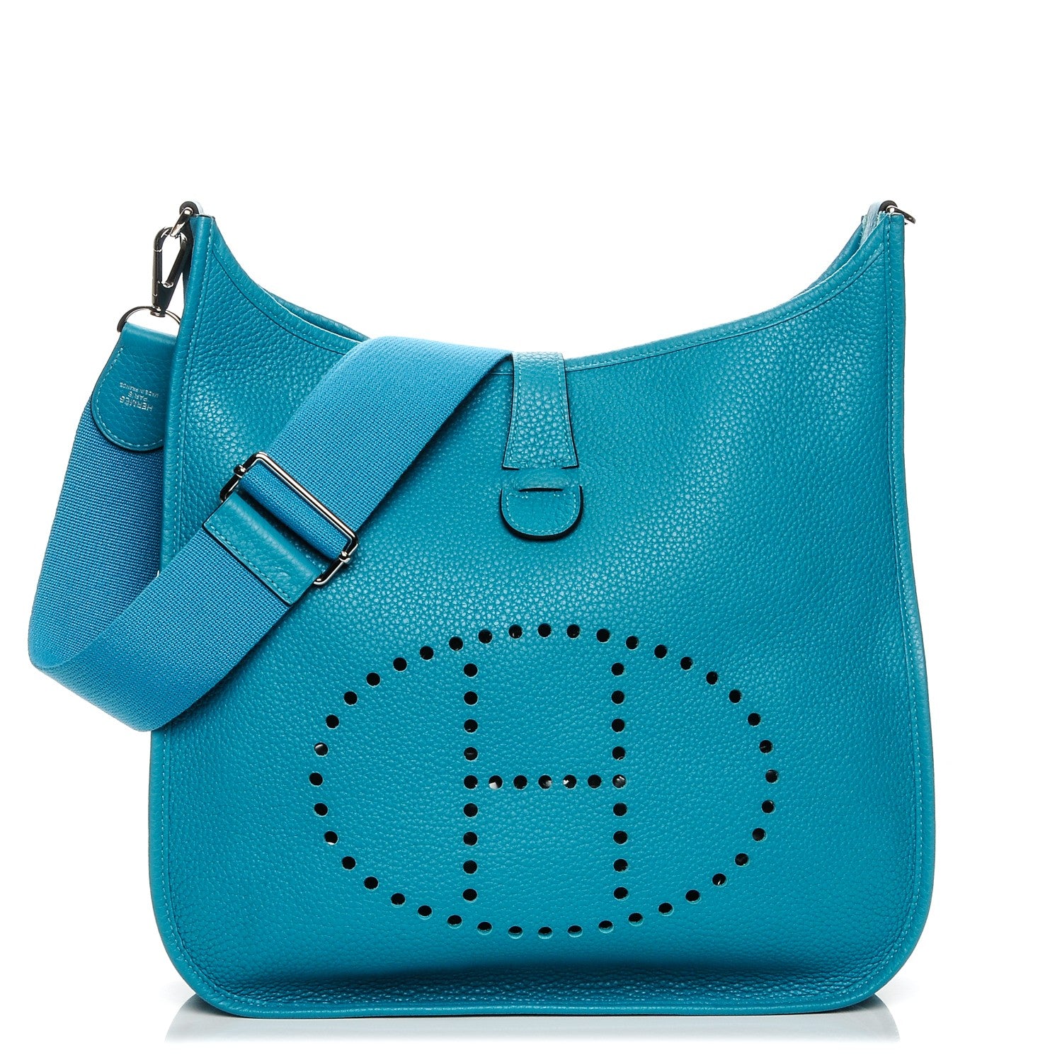 Hermes Taurillon Clemence Evelyne III GM Turquoise 1 of 6