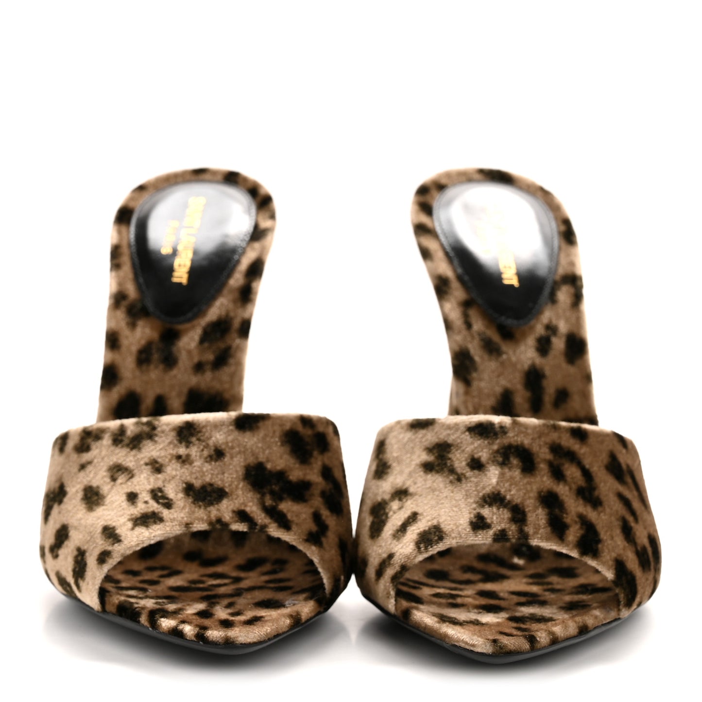 Velvet Leopard Print Gippy 105 Sandals 38.5 Manto Naturale