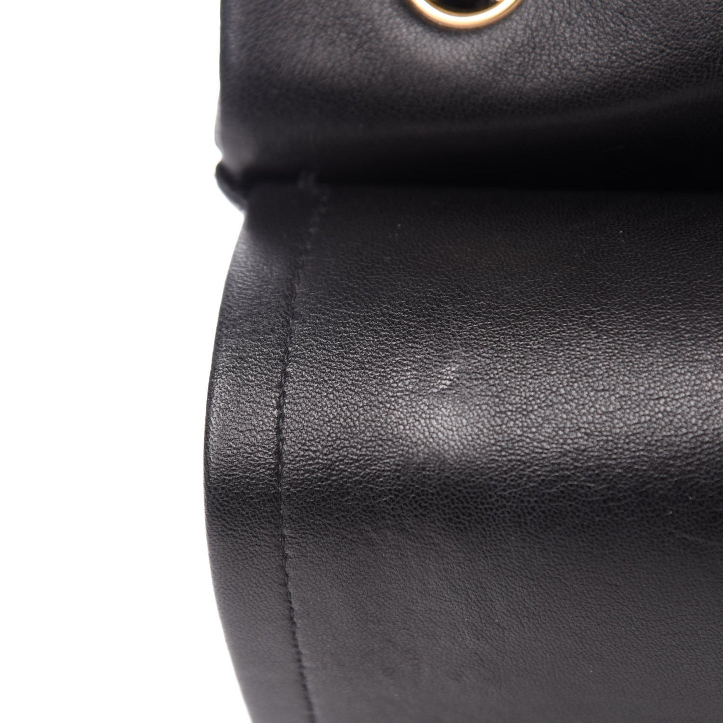 Lambskin Quilted Jumbo Double Flap Black