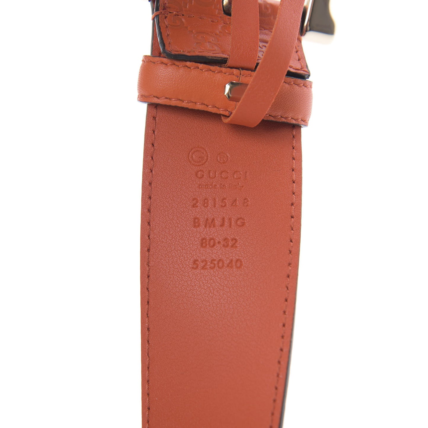 Soft Microguccissima 40mm Belt 80 32 Sun Orange