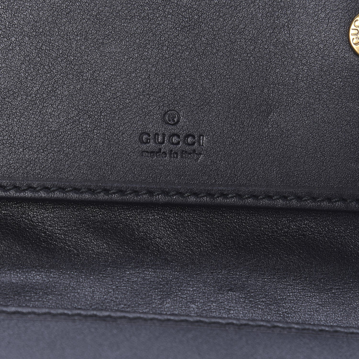 Gucci Calfskin Matelasse GG Marmont Wallet Chain Bag Black 6 of 15