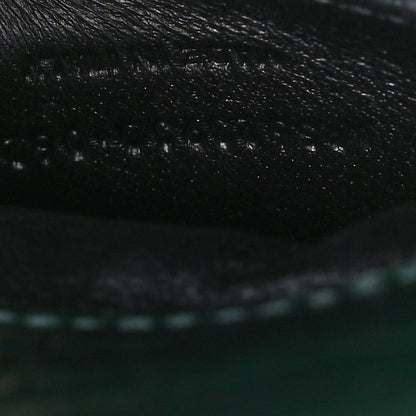 Saint Laurent Calfskin Crocodile Embossed Mini Classic Monogram Cassandra Top Handle Green 7 of 11