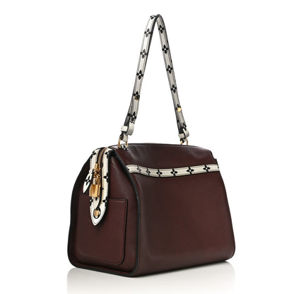 Louis Vuitton Calfskin Colored Monogram Speedy Amazon MM Chocolate White 3 of 14