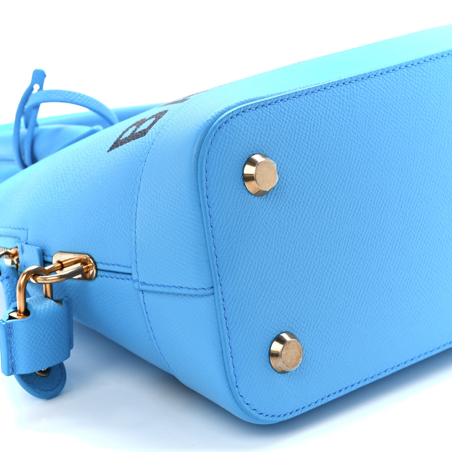 Balenciaga Signature Grained Calfskin Logo S Ville Top Handle Bag Bleu Turquoise 9 of 10