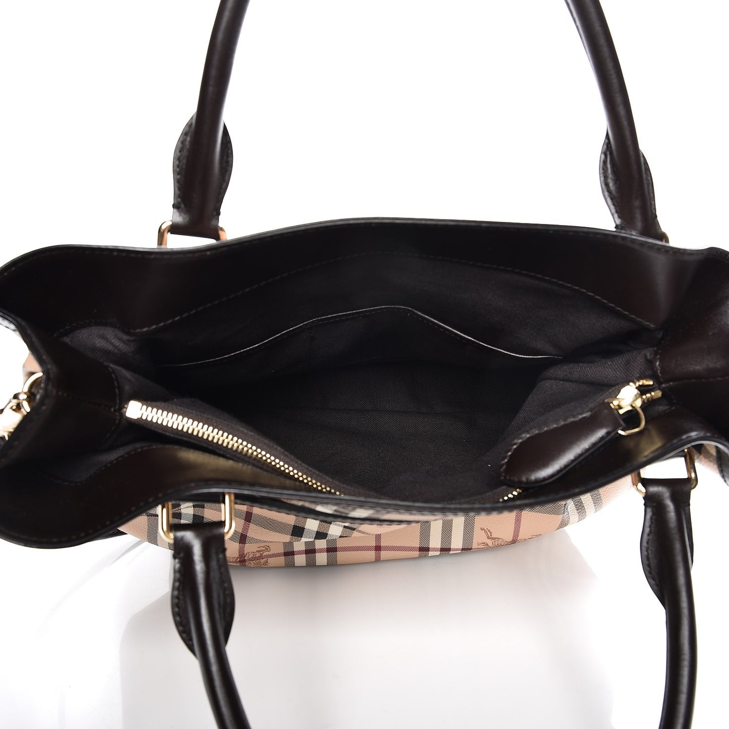 Haymarket Check Medium Golderton Tote Chocolate