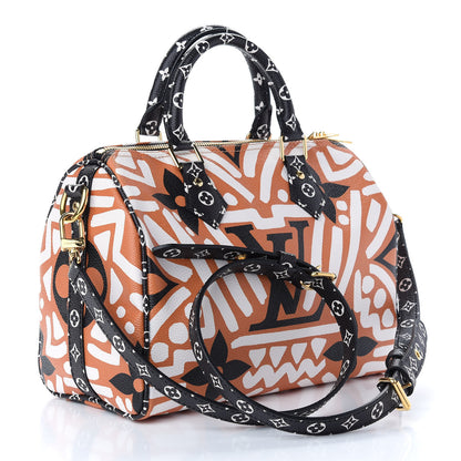 Louis Vuitton Monogram Giant Crafty Speedy Bandouliere 25 Creme Caramel 3 of 8