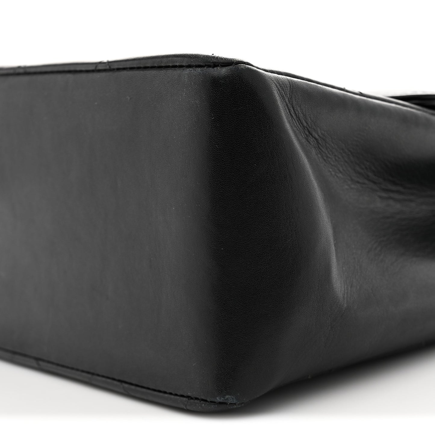 Lambskin Quilted CC Maxi Jumbo Single Flap Black