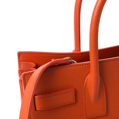 Saint Laurent Grained Calfskin Baby Sac De Jour Mandarine 11 of 13