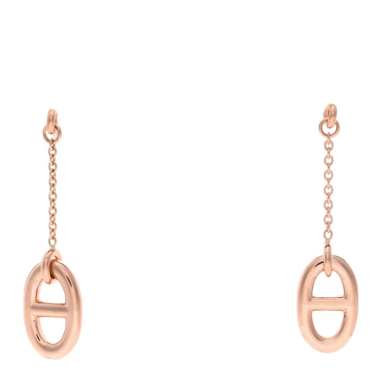 Hermes 18K Rose Gold PM Farandole Drop Earrings 1 of 5