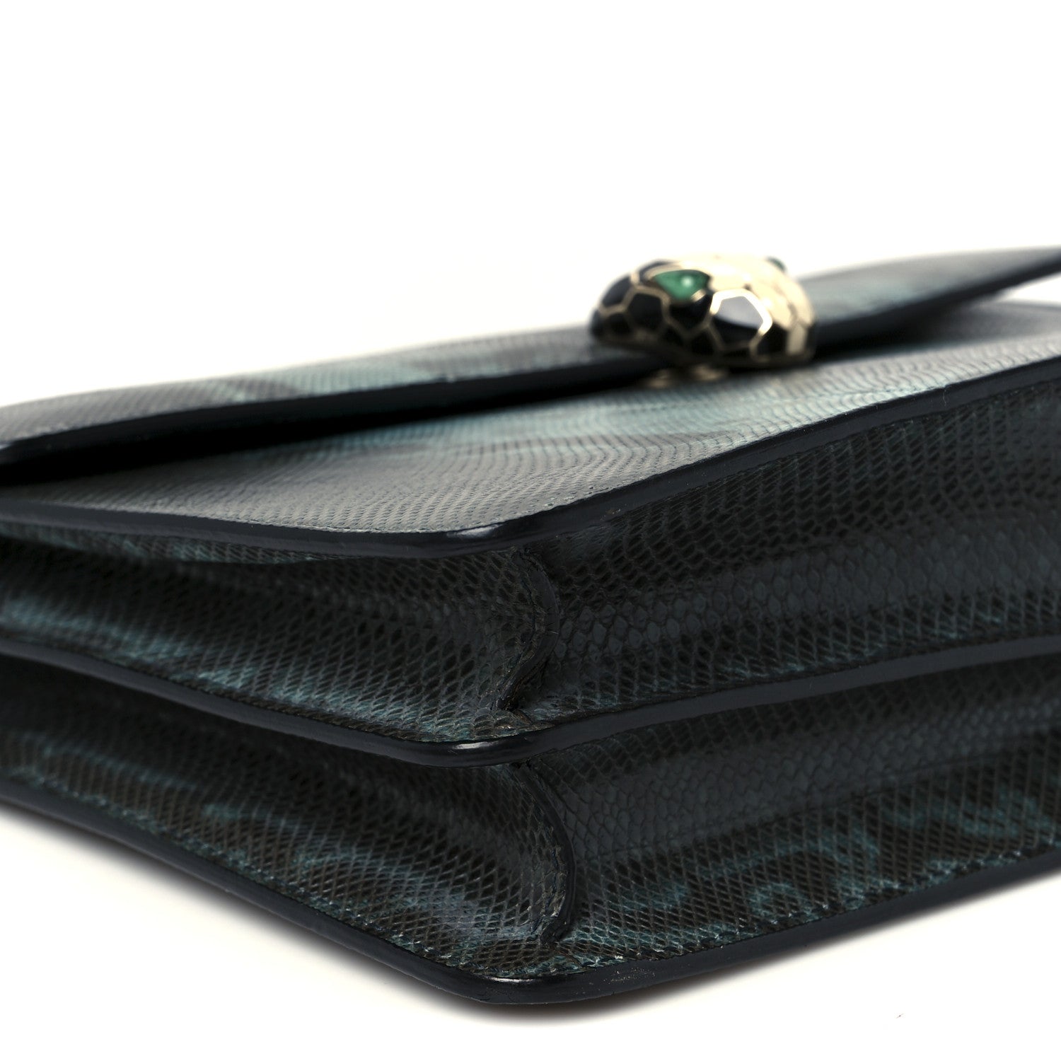 Bulgari Karung Serpenti Forever Shoulder Bag Blue Brown 12 of 13