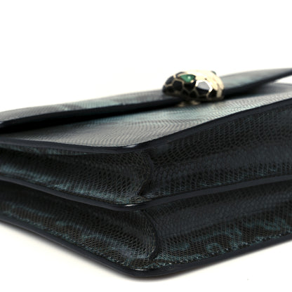 Bulgari Karung Serpenti Forever Shoulder Bag Blue Brown 12 of 13
