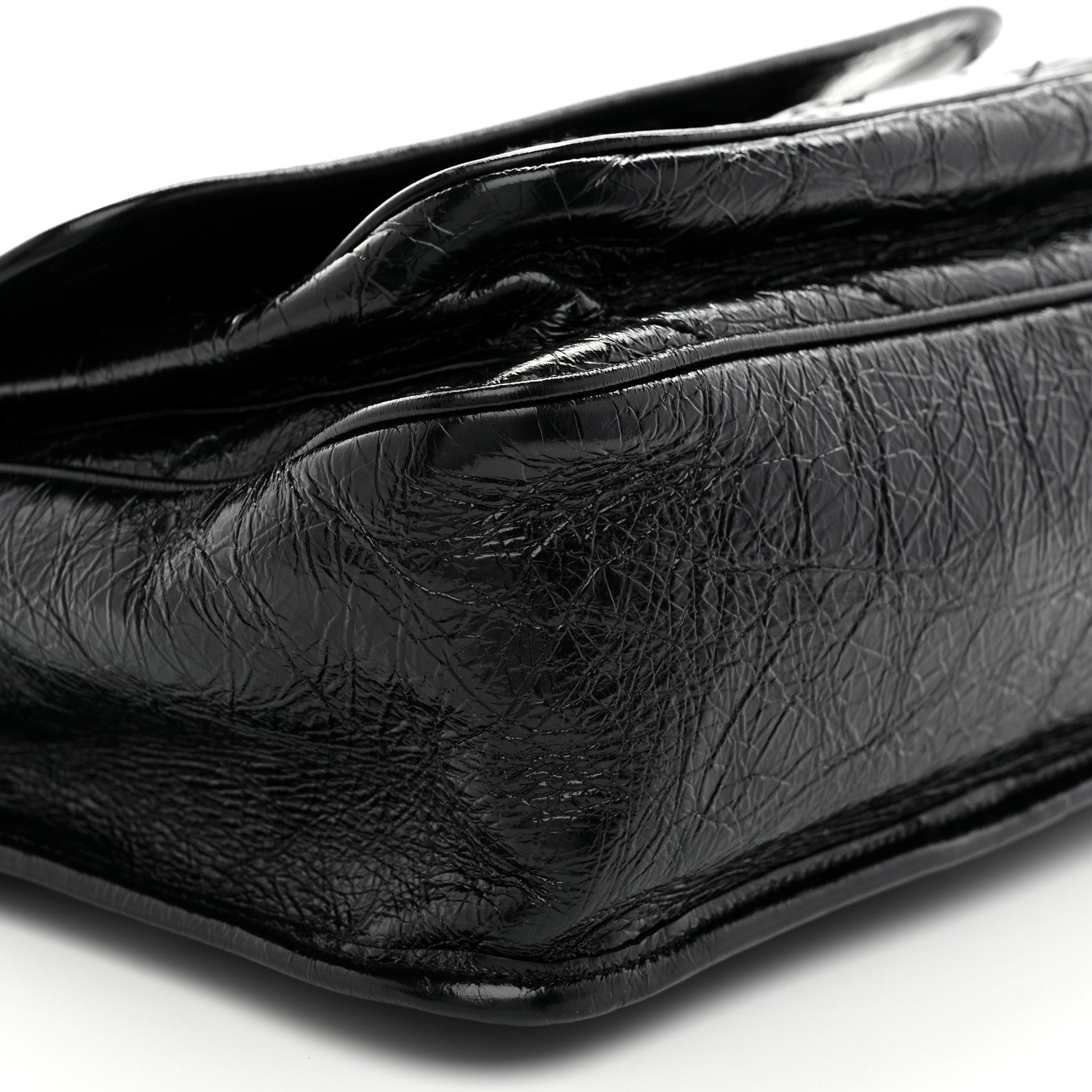 Saint Laurent Crinkled Calfskin Matelasse Monogram Medium Niki Chain Satchel Black 10 of 11