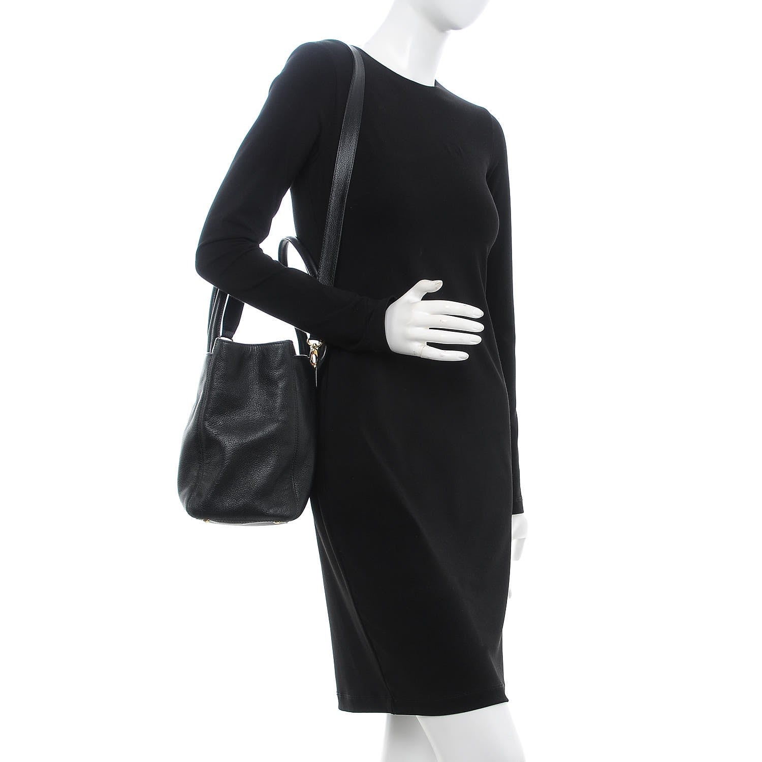 Chanel Calfskin Cerf Executive Shopper Tote Black 3 of 13