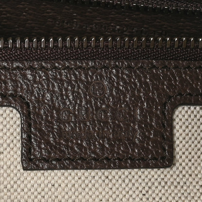 Gucci GG Supreme Monogram Textured Dollar Calfskin Web Ophidia Wristlet Shoulder Bag Beige Ebony New Acero 5 of 10