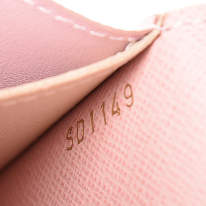 Louis Vuitton Damier Azur Emilie Wallet Rose Ballerine 7 of 8