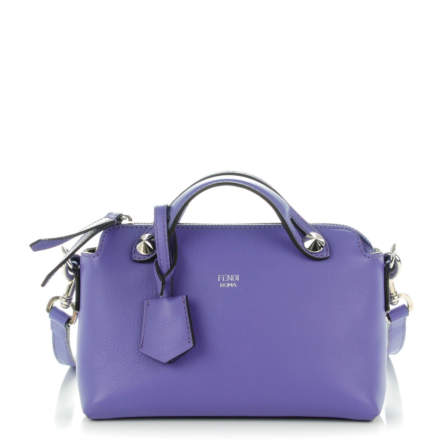 Fendi Vitello Dolce Mini By The Way Boston Bag Viola Cassis 1 of 18
