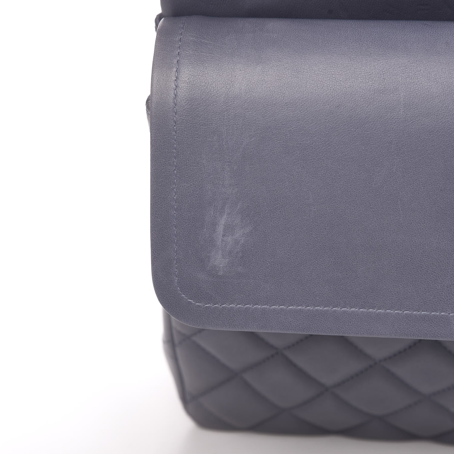 Chanel Lambskin Quilted Maxi Double Flap Light Blue 12 of 15
