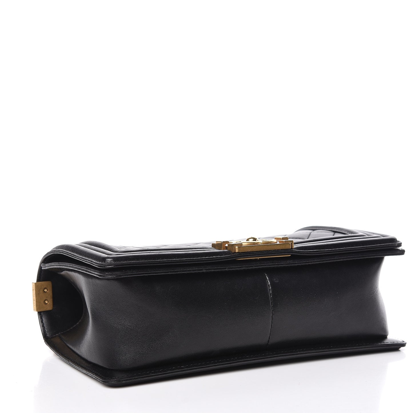 Lambskin Quilted Medium Boy Flap Black