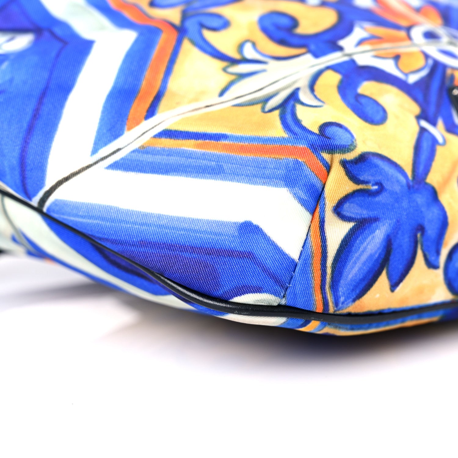 Dolce & Gabbana Nylon Tile Print Belt Bag Blue Multicolor 7 of 9