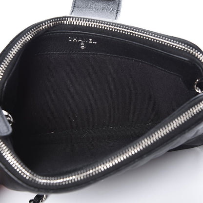 Chanel Lambskin Quilted CC Box Clutch With Chain Black 7 of 13