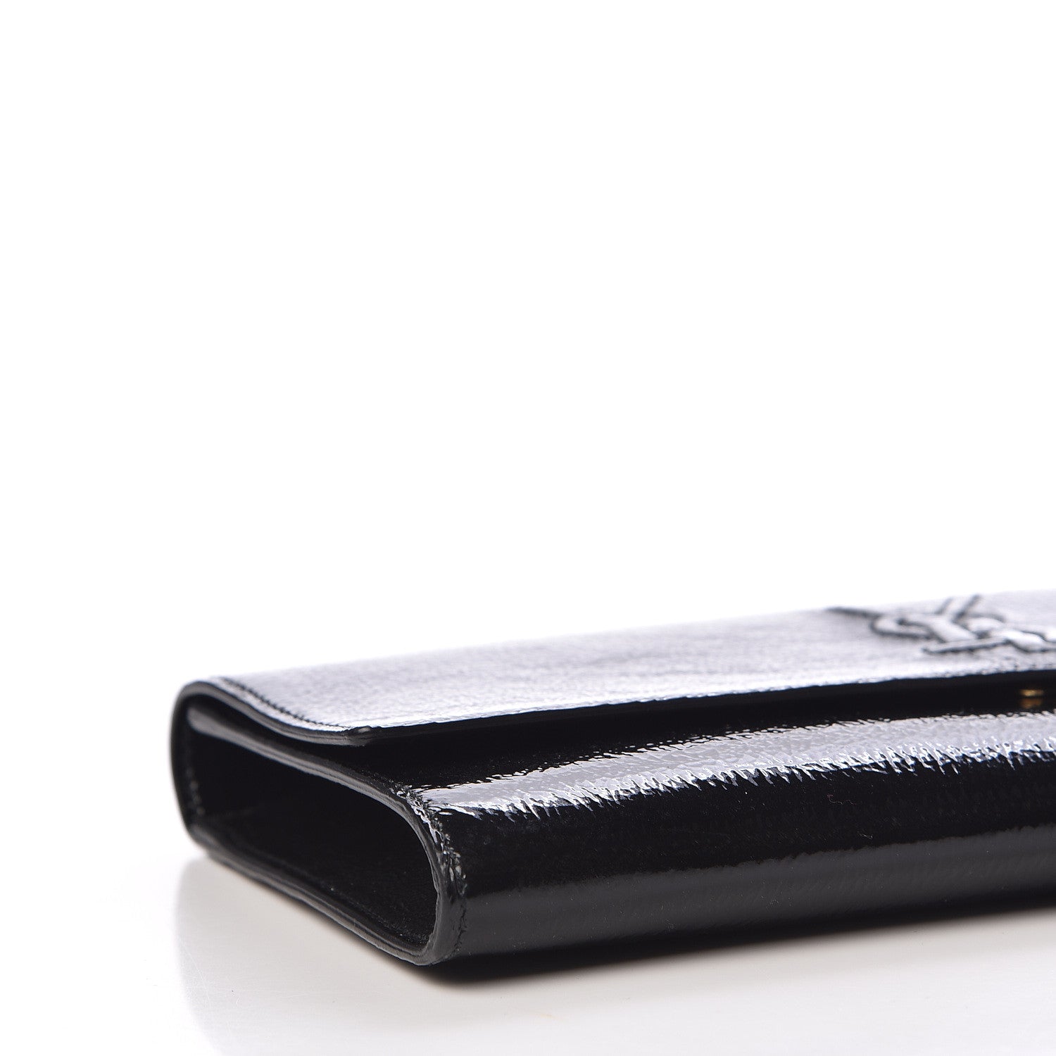 Saint Laurent Textured Patent Monogram Small Belle De Jour Clutch Black 8 of 12