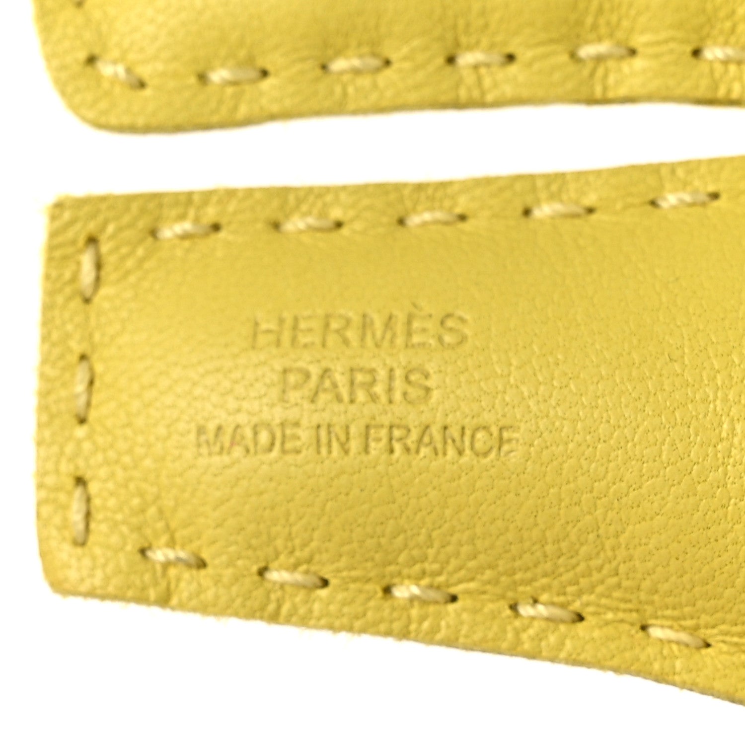 Hermes Milo Lambskin Rooroo Bag Charm Lime Sesame 1838465
