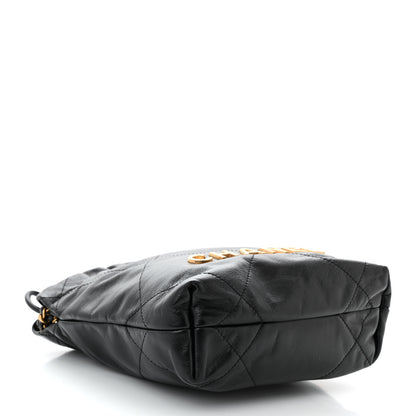Chanel Shiny Calfskin Quilted Mini Chanel 22 Black 4 of 11