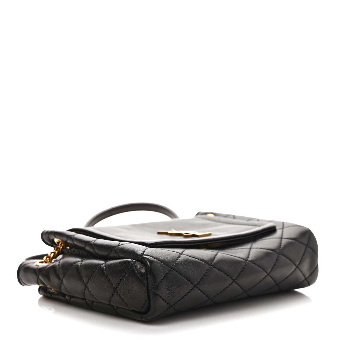 Lambskin Quilted Monogram Mini Nolita Black