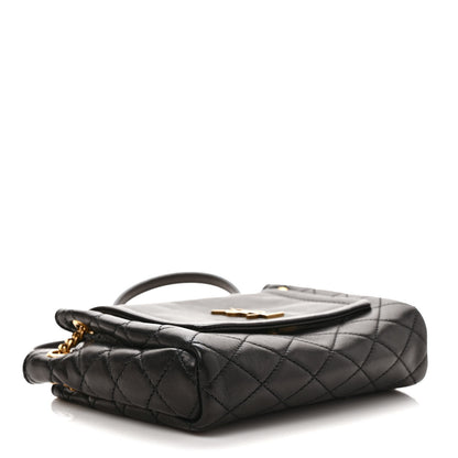 Saint Laurent Lambskin Quilted Monogram Mini Nolita Black 4 of 9