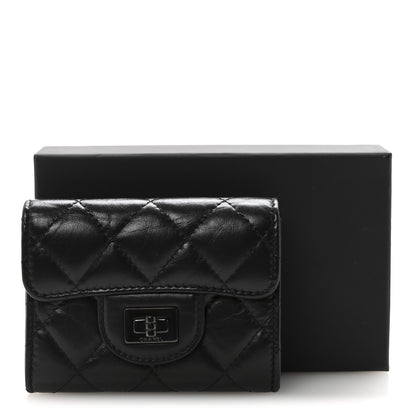Chanel Aged Calfskin Quilted Reissue Flap Card Holder Wallet So Black 9 of 9