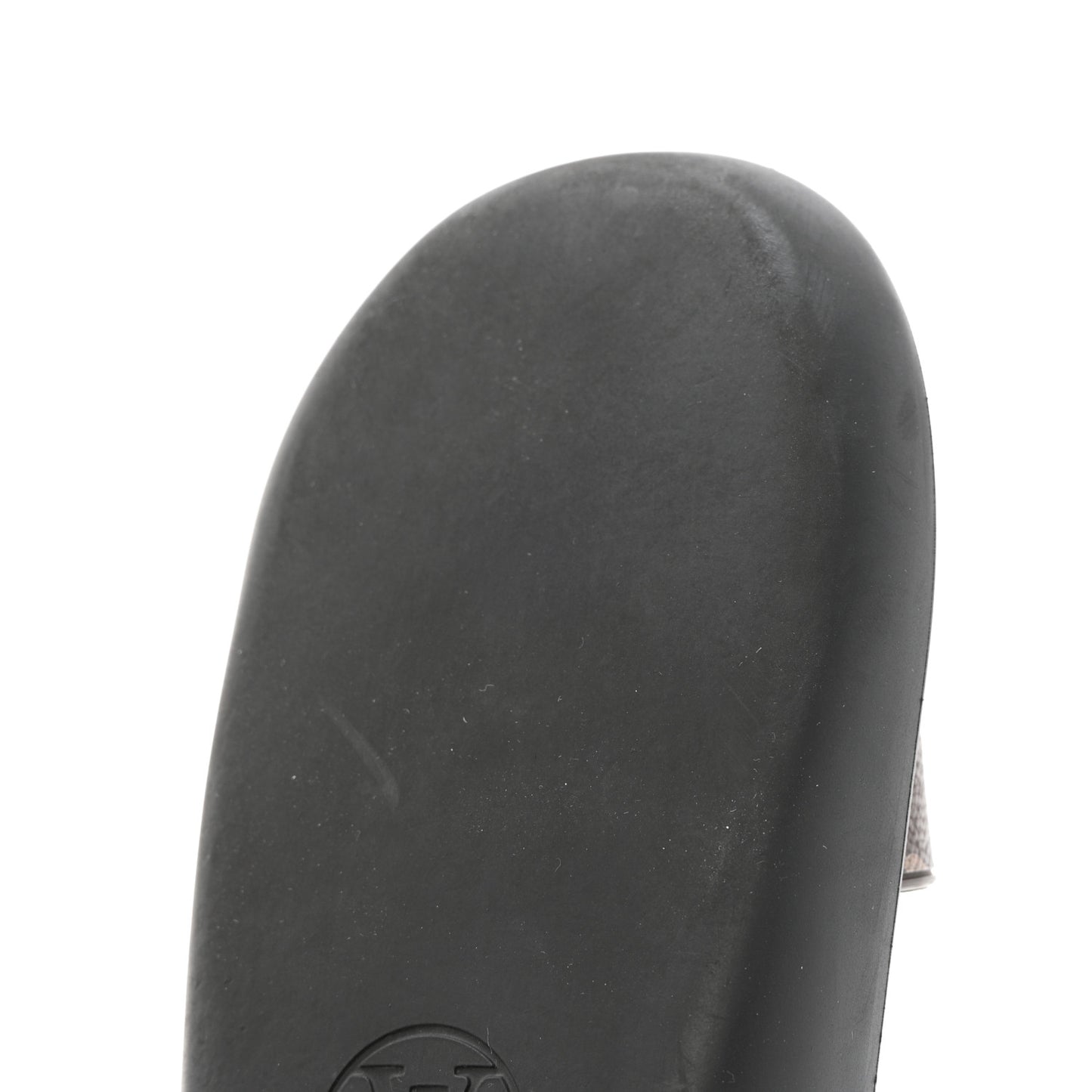 Monogram Sunbath Flat Mule Sandals 38 Black