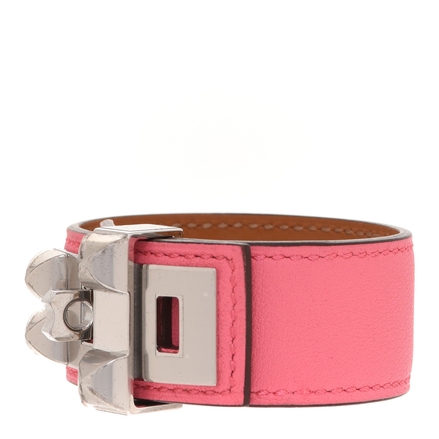 Hermes Swift Collier de Chien CDC 24 Bracelet T2 Rose Azalee 1 of 7