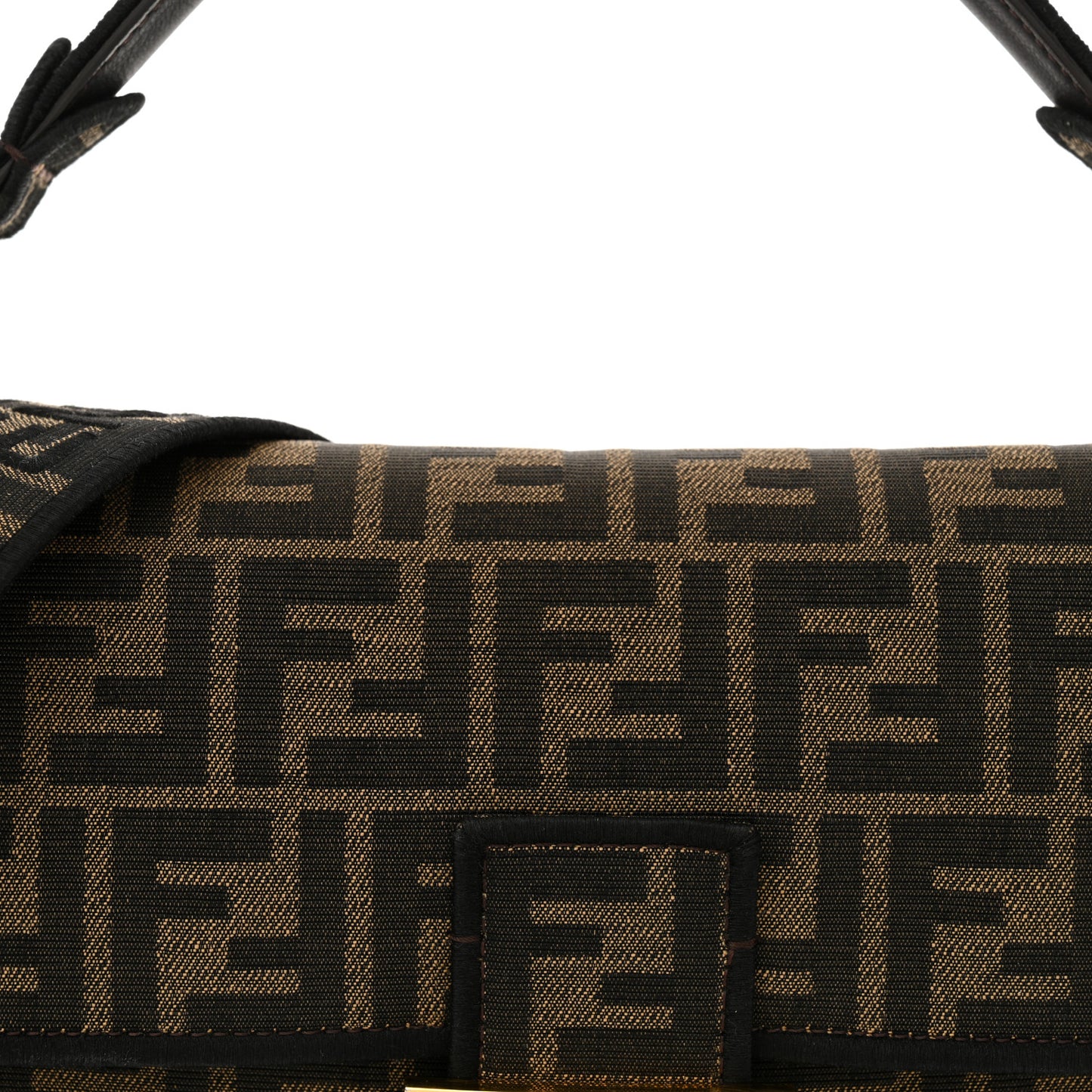 Fabric Jacquard FF 1974 Medium Baguette Tobacco Moro Black
