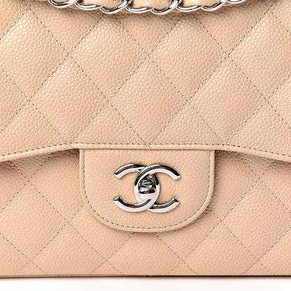 Chanel Caviar Quilted Jumbo Double Flap Beige Clair 10 of 10