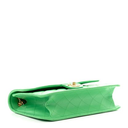 Chanel Caviar Quilted Large Sweet Classic Flap Green 4 of 10