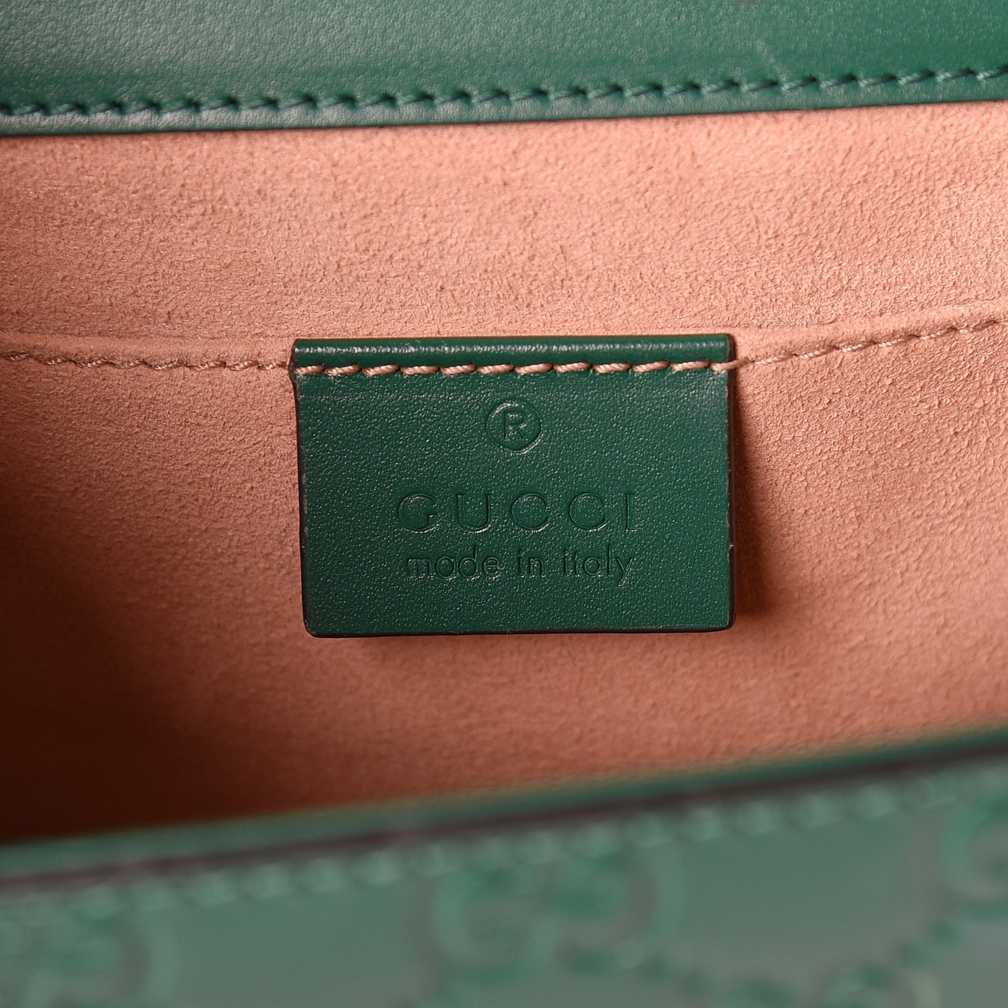 Guccissima Small Padlock Shoulder Bag Emerald